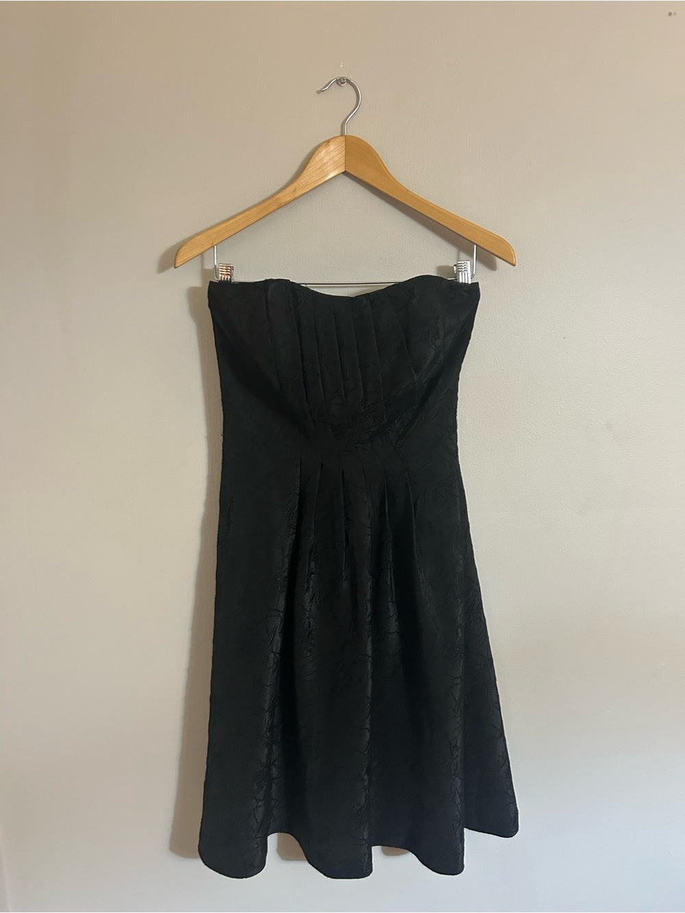 White House Black Market Strapless Black A-Line Cocktail Dress